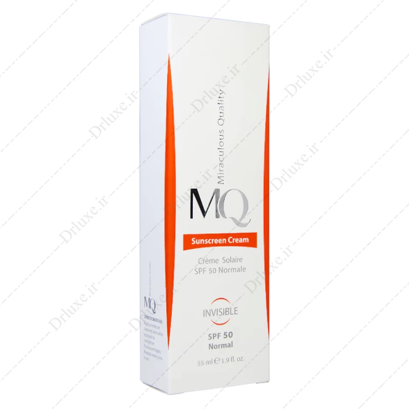 قیمت و خرید کرم ضد آفتاب SPF50 نرمال بی رنگ ام کیو 55 میلی لیتر - دکتر لوکس